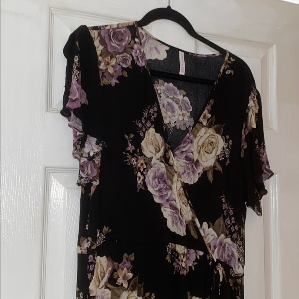 Xhilaration maxi faux wrap dress